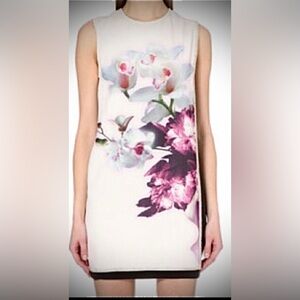 Ted Baker Ethereal Posie Mini Dress Black w/ White floral print TB 2 = US 6 NWT